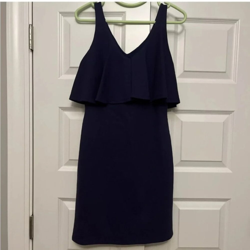 GIANNI BINI Party Dress Womens S with ruffled top mini spandex Holiday  D4